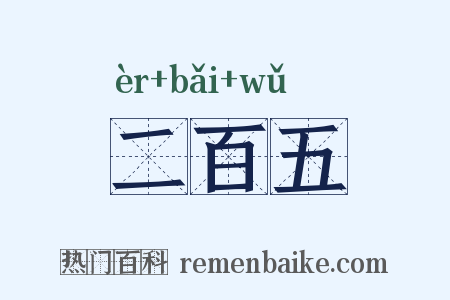 二百五是什么意思的图片